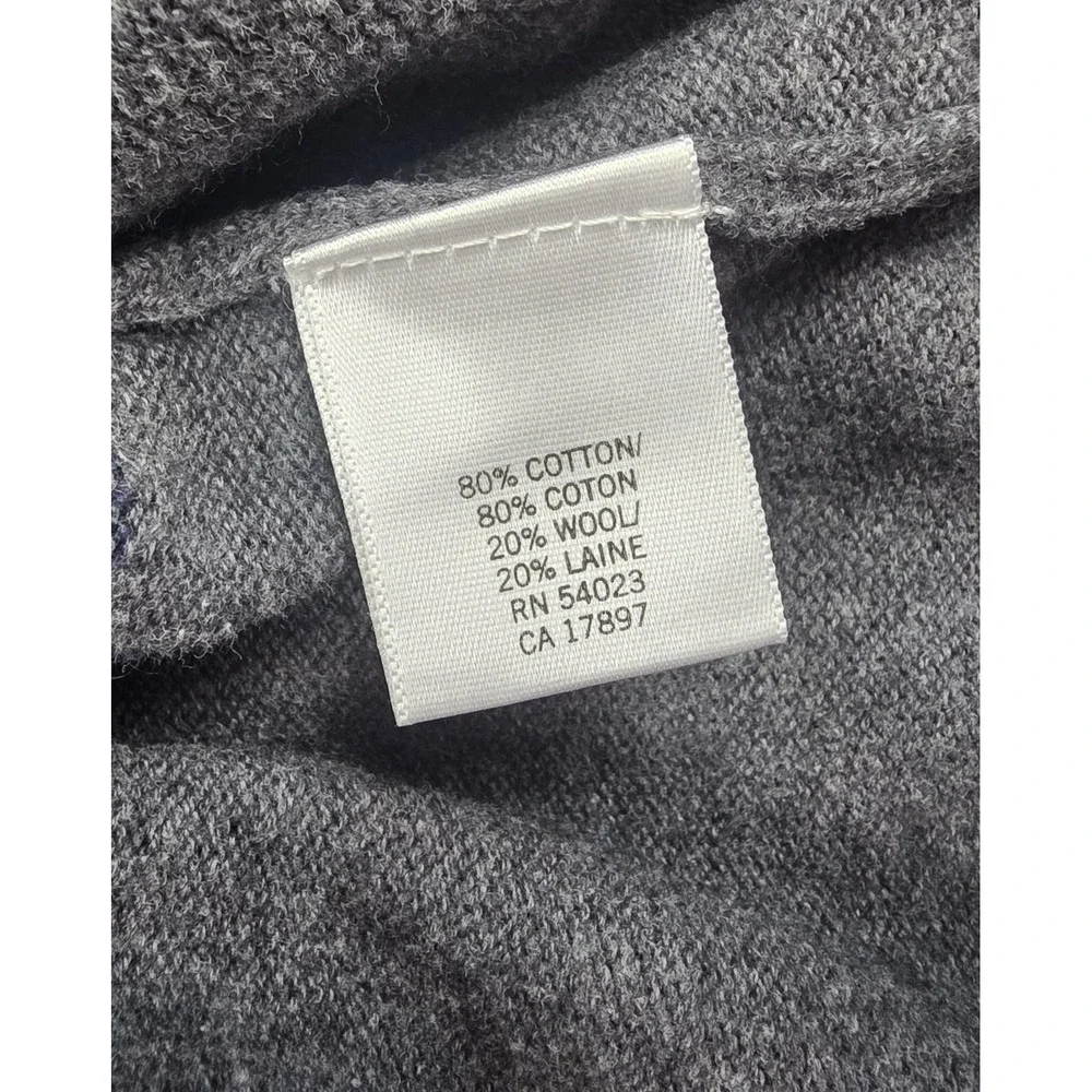 Banana Republic Blue Gray Striped V Neck Pullover Sweater‎ Men's Size Large